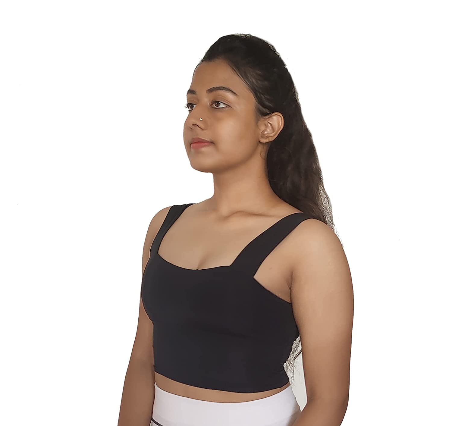 za Free Size Sports Bra for Women/Girl's. Removable Pads - Light  Weight, Soft & Stretchable (Fits 28 to 34B)